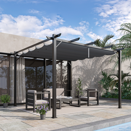 Retractable Patio Awning – Manual Garden Canopy for Outdoor Shade