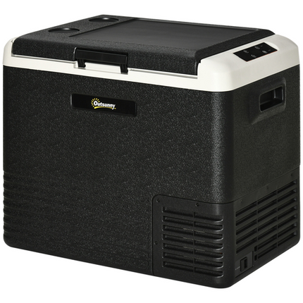 Outsunny 50L 12V Car Refrigerator – Large Portable Camping Freezer