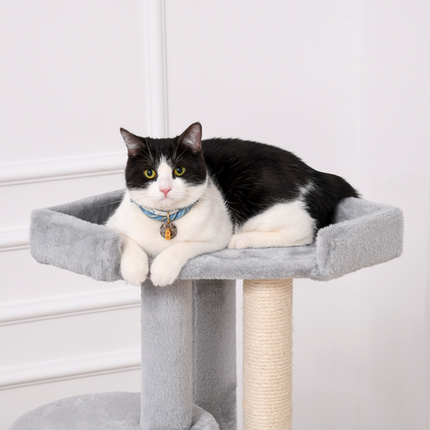 Multi-Level Cat Tree Tower for Kittens – Scratching Post, Condo & Plush Perches