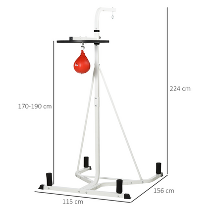 HOMCOM Freestanding Speed Bag Platform – Boxing Punch Bag Fitness Station