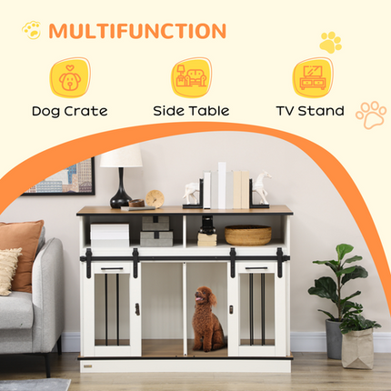 Dog Crate Furniture – For Small & Large Dogs – With Movable Divider