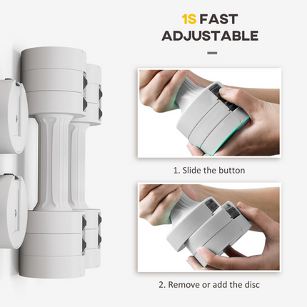 Adjustable Dumbbell Set – Compact Design, 2.5kg x 2, Quick Adjustment System