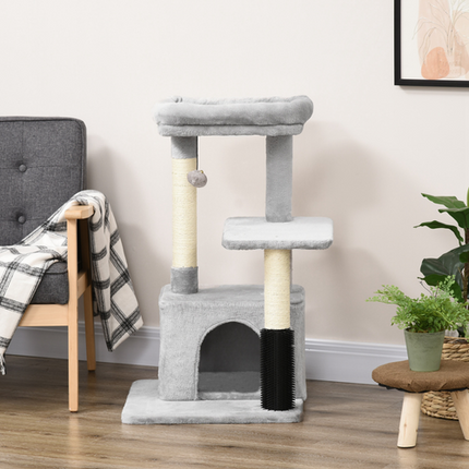 Cat Tree Climbing Activity Center – Scratching Post, Hanging Ball & Massage Toy