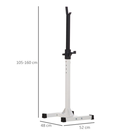 HOMCOM Heavy Duty Barbell Squat Rack – Power Weight Stand for Home Gym