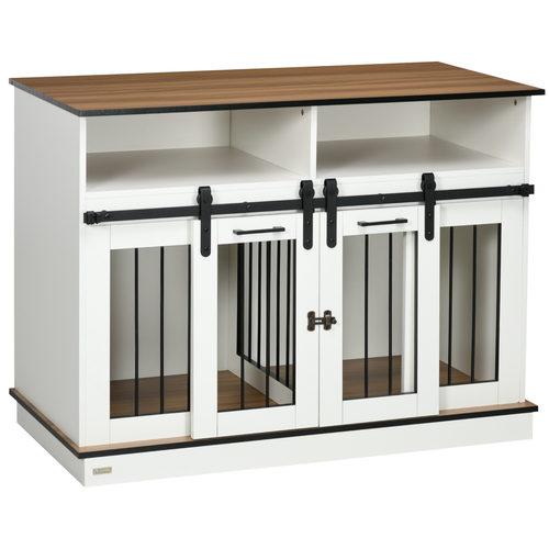 Dog Crate Furniture – For Small & Large Dogs – With Movable Divider
