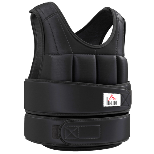 Adjustable 10kg Weighted Vest – For Running, Fitness Training & Weight Loss, Black