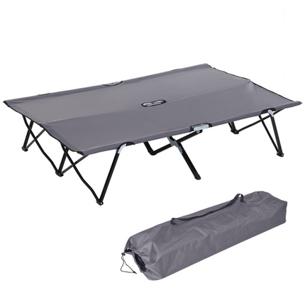Double Folding Camping Sunbed – Outdoor Portable Lounger
