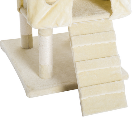 Cat Tree Furniture – Scratcher Post with Bed, Play House, Ladder & Toy for Kittens