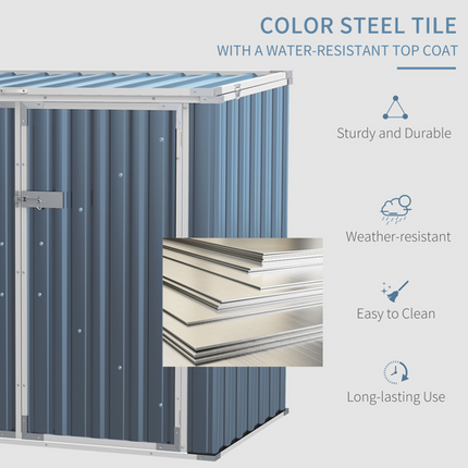 Steel 2-Bin Rubbish Storage Shed with Double Locking Doors – Outdoor Trash Can Enclosure by Outsunny