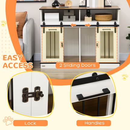 Dog Crate Furniture – For Small & Large Dogs – With Movable Divider
