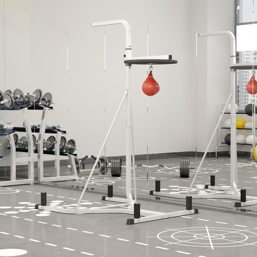 HOMCOM Freestanding Speed Bag Platform – Boxing Punch Bag Fitness Station