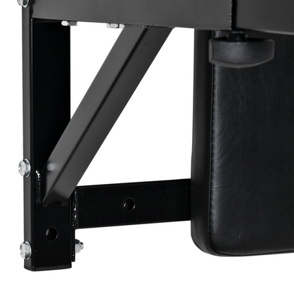 HOMCOM Wall-Mounted Dip Station Gym Rack – AB Knee Raise and Pull-Up Bar