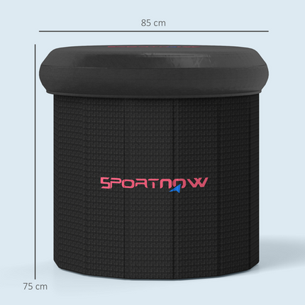 SPORTNOW Outdoor Ice Bath Tub 300L – Portable Cold Water Therapy, Black