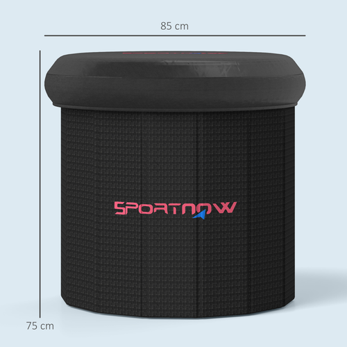 SPORTNOW Outdoor Ice Bath Tub 300L – Portable Cold Water Therapy, Black