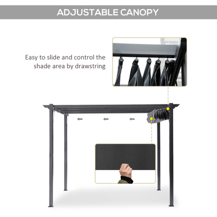 Retractable Patio Awning – Manual Garden Canopy for Outdoor Shade