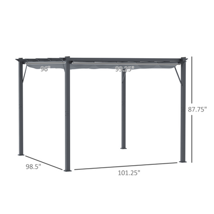 Retractable Patio Awning – Manual Garden Canopy for Outdoor Shade