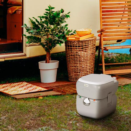 Outsunny Portable Camping Toilet – Detachable Waste Tanks – Grey