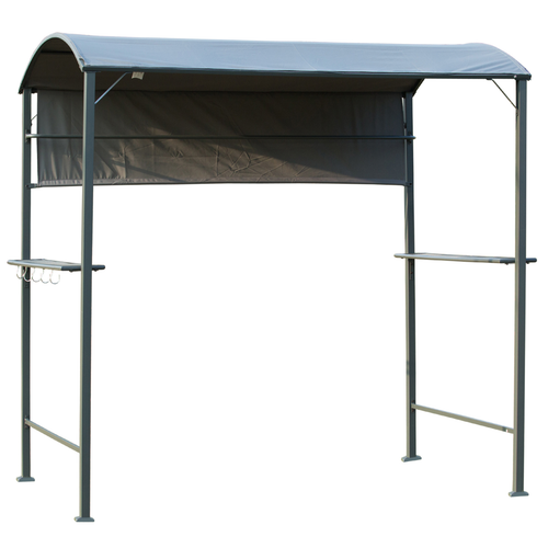 Outsunny Outdoor BBQ Canopy with Metal Frame - Grey