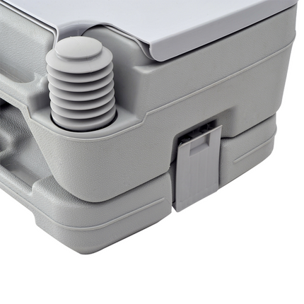 HOMCOM 10L Portable Travel Toilet for Camping – 2 Detachable Tanks – Grey