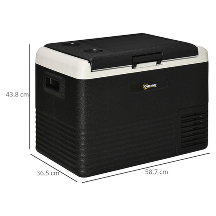 Outsunny 40L 12V Car Refrigerator – Portable Freezer for Driving & Outdoor Trips