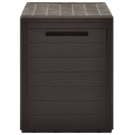 Brown Garden Storage Box 78x44x55 cm – Outdoor Plastic Tool Organizer