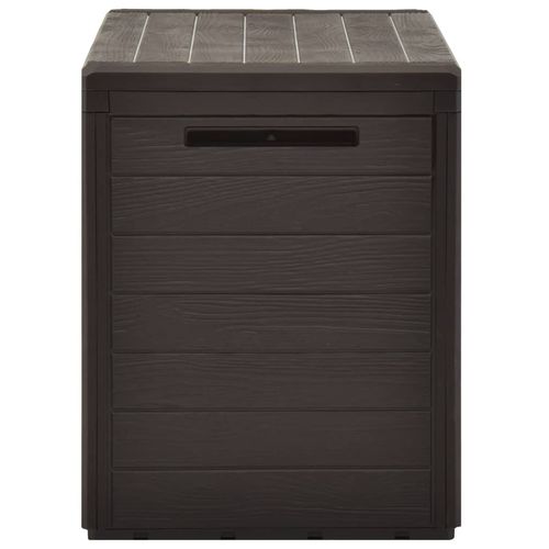 Brown Garden Storage Box 78x44x55 cm – Outdoor Plastic Tool Organizer