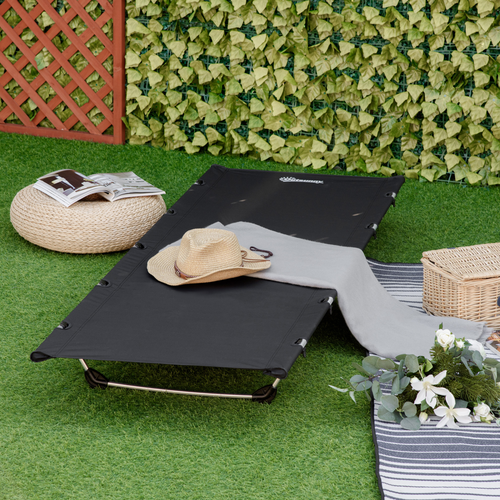 Outsunny Lightweight Camping Cot – Compact Portable Bed with Carry Bag
