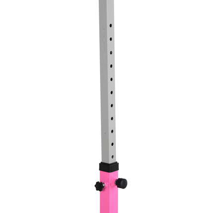 HOMCOM 95–145cm Gymnastics Horizontal Bar – Adjustable for Kids Home Fitness