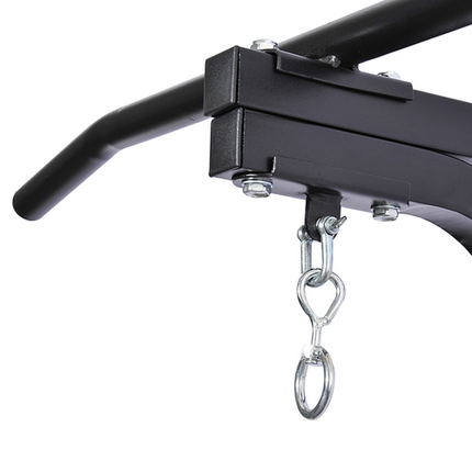HOMCOM Heavy Duty Wall Mount Punch Bag Hanger – Steel Chain Swivel Bracket, Black