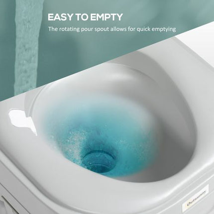 Outsunny Portable Camping Toilet – Detachable Waste Tanks – Grey