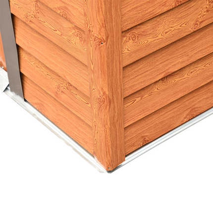 6x5FT Brown Metal Garden Shed – Outdoor Tool Storage House 193Lx152Wx203H cm