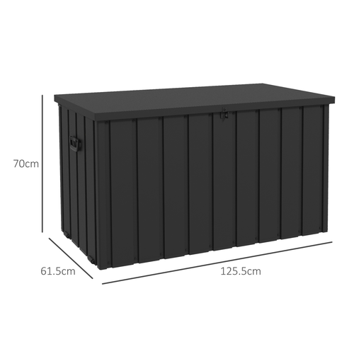 Outdoor Waterproof Storage Box 450L – Plastic Garden Chest with Wheels and Handles