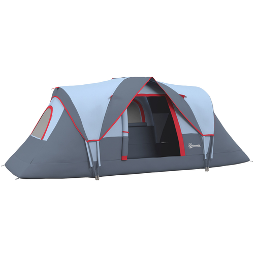 Outsunny 5–6 Person Outdoor Camping Tent with Fiberglass & Steel Frame