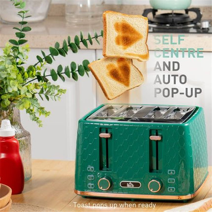 Electric Kettle & Toaster Breakfast Set – Green Kitchen Appliance Combo
