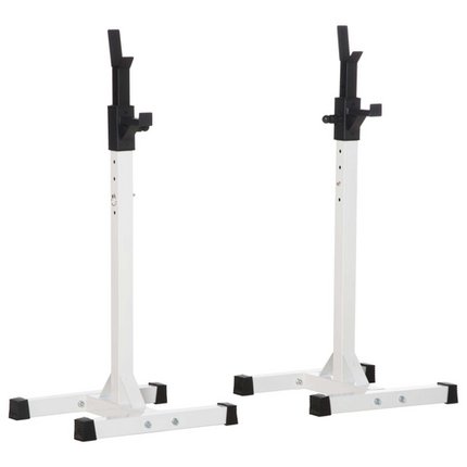 HOMCOM Heavy Duty Barbell Squat Rack – Power Weight Stand for Home Gym