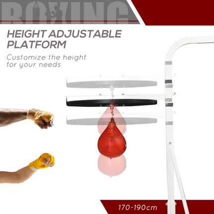 HOMCOM Freestanding Speed Bag Platform – Boxing Punch Bag Fitness Station