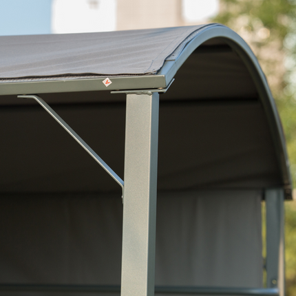 Outsunny Outdoor BBQ Canopy with Metal Frame - Grey