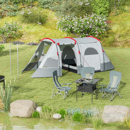 Aluminium Folding Camping Table – Roll-Top Design with Mesh Bag – Black