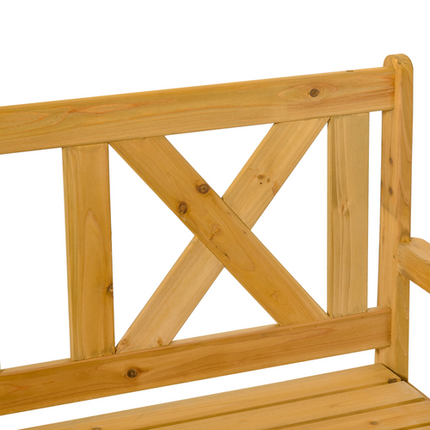2-Seater Wooden Garden Storage Bench – Patio Deck Box with Hidden Compartment for Outdoor Seating